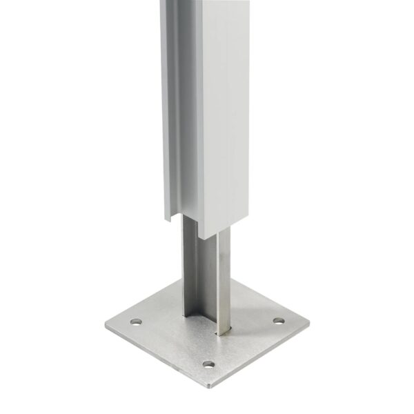 platine inox pour poteau sonopost alu