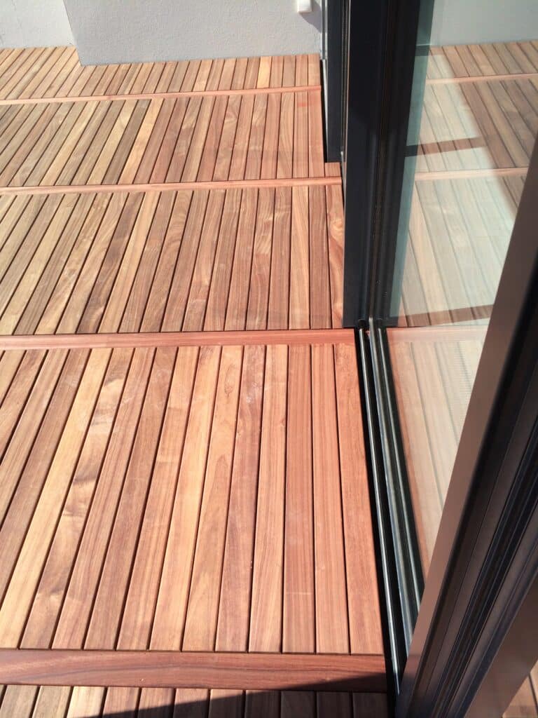 modules terrasse bois padouk wedeckroof baie vitree