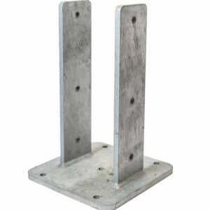 platine acier pour poteau sonopost bois