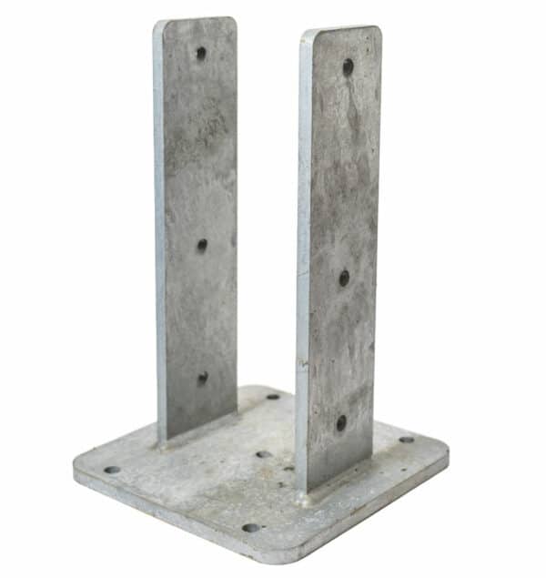 platine acier pour poteau sonopost bois