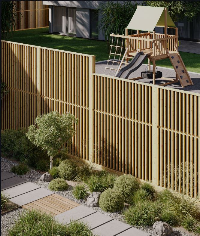 cloture anti bruit jardin privatif parc jeux enfants